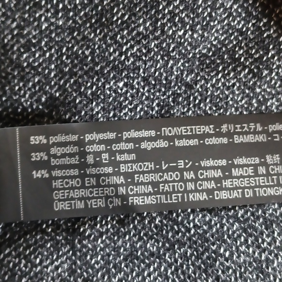 ZARA Knit Long open cardigan black white Size M - Picture 6 of 6